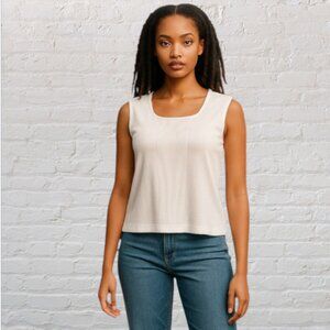DRESS BARN -- Sleeveless Top, Lightweight for Summer, Casual, White